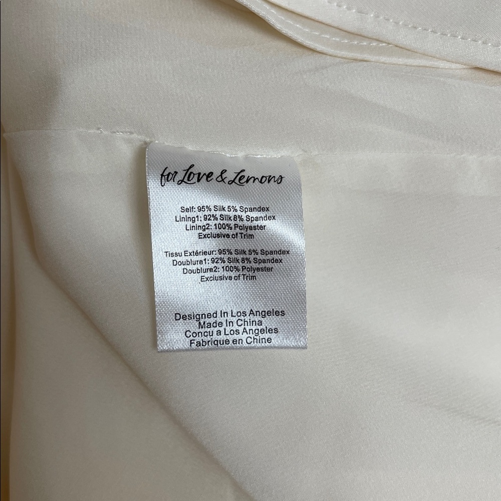 FOR LOVE & LEMONS Harmony Strapless Corset Ruffle Bow White Maxi Dress Size 8 - Picture 9 of 9